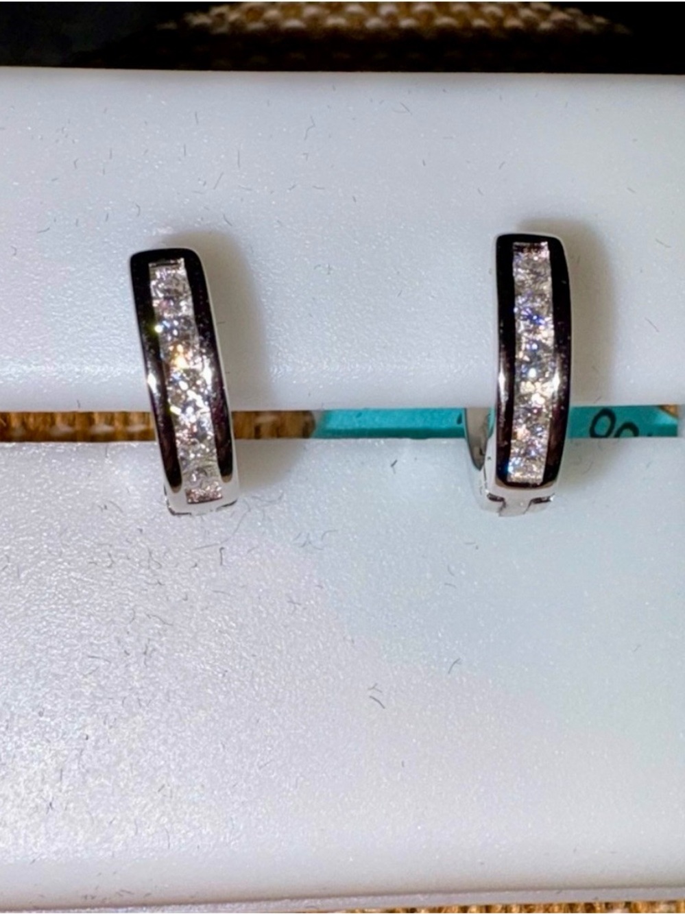 Sterling Silver & .39 CTW Moissanite Hoop Earrings - Women Jewelry